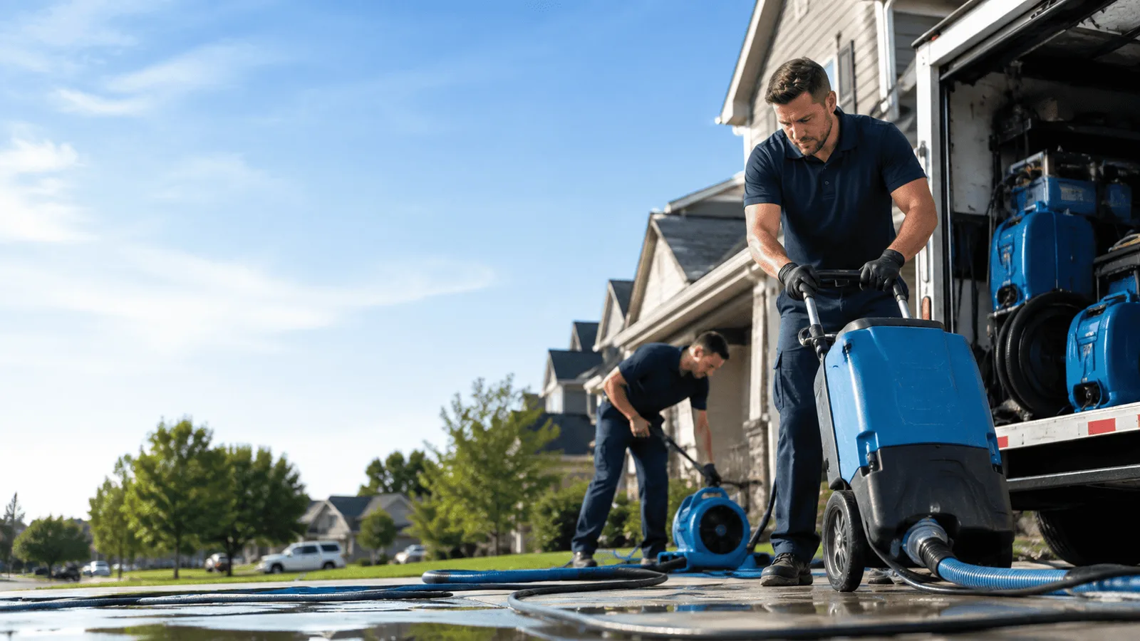 Basement Flooding being performed in Lakewood, CO